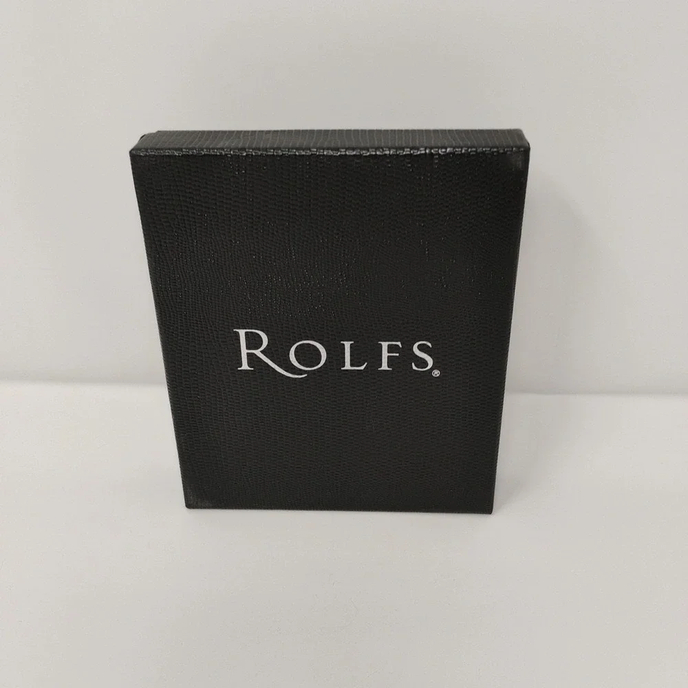 Vintage ROLFS Men's Bi-Fold Wallet Genuine Leather Brown 5
